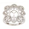 Image 1 : Genuine 14K White Gold 0.79CTW Diamond Semi Mount Ring - REF-101W2G