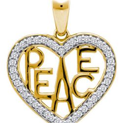 0.15CT Diamond Anniversary 10KT Pendant Yellow Gold