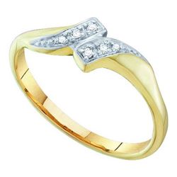 0.05CT Diamond Anniversary 10KT Ring Yellow Gold