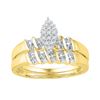 Image 1 : 0.10CT Diamond Bridal 10KT Ring Yellow Gold