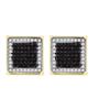 Image 1 : 0.35CT Diamond Micro-Pave 10KT Earrings Yellow Gold