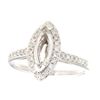 Image 1 : Genuine 14K White Gold 0.32CTW Diamond Semi Mount Ring - REF-69R2H