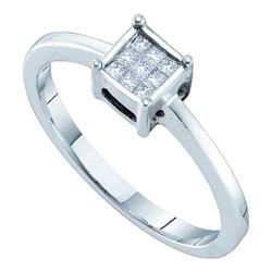 0.10CT Diamond Invisible 14KT Ring White Gold
