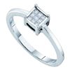 Image 1 : 0.10CT Diamond Invisible 14KT Ring White Gold
