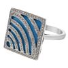 Image 1 : Genuine 14K WhiteGold 9.97CTW Turquoise Fashion Ring - REF-54T2K