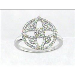 Genuine 14K White Gold 0.33CTW Diamond Rings - REF-35Z9T