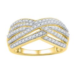 0.60CT Diamond Anniversary 10KT Ring Yellow Gold