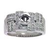 Image 1 : Genuine 18K White Gold 0.38CTW Diamond Semi Mount Ring - REF-90X2Y