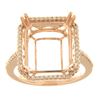 Image 1 : Genuine 14K Rose Gold 0.31CTW Diamond Semi Mount Ring - REF-68A2X
