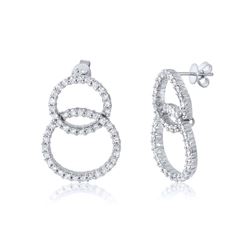 Genuine 2.41 TCW 14K White Gold Ladies Earring - REF-248G9M