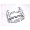 Image 1 : Genuine 14K White Gold 0.58CTW Diamond Semi Mount Ring - REF-83M6F