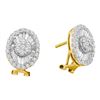 Image 1 : 1.60CT Diamond Flower 14KT Earrings Yellow Gold