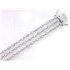 Image 1 : Genuine 18K White Gold 3.48CTW Diamond Multi-Row Bracelet - REF-380F3N