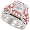 Image 1 : 2.80CT Diamond Invisible 14KT Ring 2Tone Gold