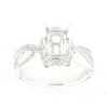 Image 1 : Genuine 14K White Gold 0.31CTW Diamond Semi Mount Ring - REF-55G3M