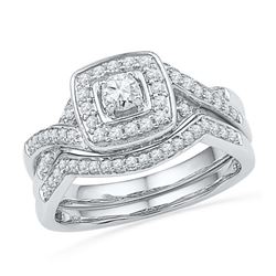 0.50CT Diamond Bridal 10KT Ring White Gold