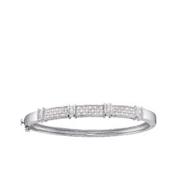 2.0CT Diamond Invisible 14KT Bangle Yellow Gold