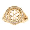 Image 1 : Genuine 14K Yellow Gold 0.2CTW Diamond Semi Mount Ring - REF-60F5N