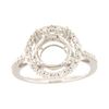 Image 1 : Genuine 14K White Gold 0.55CTW Diamond Semi Mount Ring - REF-74Z8T