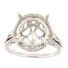 Image 1 : Genuine 14K White Gold 0.46CTW Diamond Semi Mount Ring - REF-76Y3Z