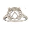 Image 1 : Genuine 14K White Gold 0.5CTW Diamond Semi Mount Ring - REF-73H6W