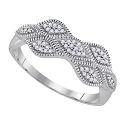 0.10CT Diamond Anniversary 10KT Ring White Gold