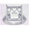Image 1 : Genuine 14K White Gold 0.34CTW Diamond Semi Mount Ring - REF-51T5K