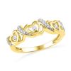 Image 1 : 0.10CT Diamond Heart 10KT Ring Yellow Gold