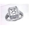 Image 1 : Genuine 14K White Gold 0.92CTW Diamond Semi Mount Ring - REF-83M2F