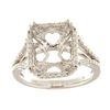 Image 1 : Genuine 14K White Gold 0.42CTW Diamond Semi Mount Ring - REF-78K2R
