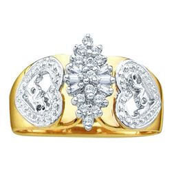 0.15CT Diamond Cluster 10KT Ring Yellow Gold