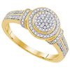 Image 1 : 0.25CT Diamond Micro-Pave 10KT Ring Yellow Gold