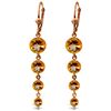 Image 1 : 7.8 ctw Citrine Earrings Jewelry 14KT Rose Gold