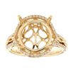 Image 1 : Genuine 14K Yellow Gold 0.46CTW Diamond Semi Mount Ring - REF-76R3H