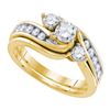 Image 1 : 1.0CT Diamond Bridal 14KT Ring Yellow Gold