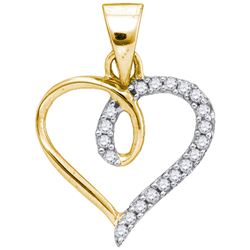 0.25CT Diamond Micro-Pave 10KT Pendant Yellow Gold