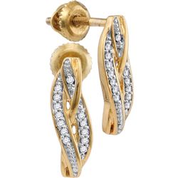 0.05CT Diamond Anniversary 10KT Earrings Yellow Gold