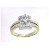 Image 1 : Genuine 18K Two Tone Gold 0.42CTW Diamond Semi Mount Ring - REF-122N6A