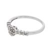 Image 1 : Genuine 14K White Gold 0.24CTW Diamond Cluster Ring - REF-37R4H