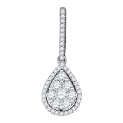 0.75CT Diamond Anniversary 10KT Pendant White Gold