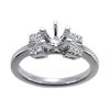 Image 1 : Genuine 14K White Gold 0.15CTW Diamond Semi Mount Ring - REF-44W6G