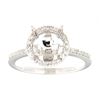 Image 1 : Genuine 14K White Gold 0.3CTW Diamond Semi Mount Ring - REF-52Z8T