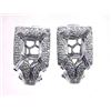 Image 1 : Genuine 14KWhite Gold 0.91CTW Diamond Semi-Mount Earrings - REF-114X5Y