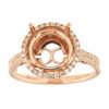 Image 1 : Genuine 14K Rose Gold 0.4CTW Diamond Semi Mount Ring - REF-73T3K