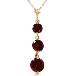 3.6 ctw Garnet Necklace Jewelry 14KT Yellow Gold