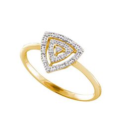 0.05CT Diamond Cluster 10KT Ring Yellow Gold