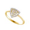 Image 1 : 0.05CT Diamond Cluster 10KT Ring Yellow Gold