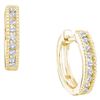 Image 1 : 0.25CT Diamond Hoops 10KT Earrings Yellow Gold