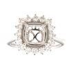 Image 1 : Genuine 14K White Gold 0.82CTW Diamond Semi Mount Ring - REF-103T8K