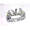 Image 1 : Genuine 18K Two Tone Gold 0.46CTW Diamond Semi Mount Ring - REF-147N2A
